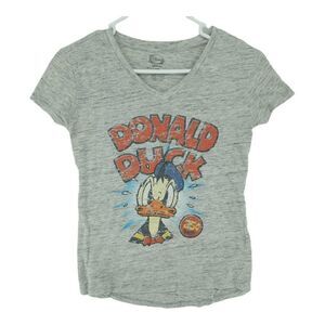 Disney XS Gray Donald Duck V-neck T-shirt